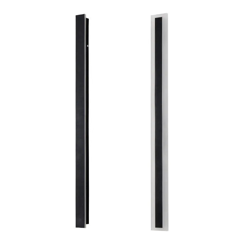 Outdoor LED strip wall lamp with wrought iron shell, shown in 120cm and 150cm lengths
