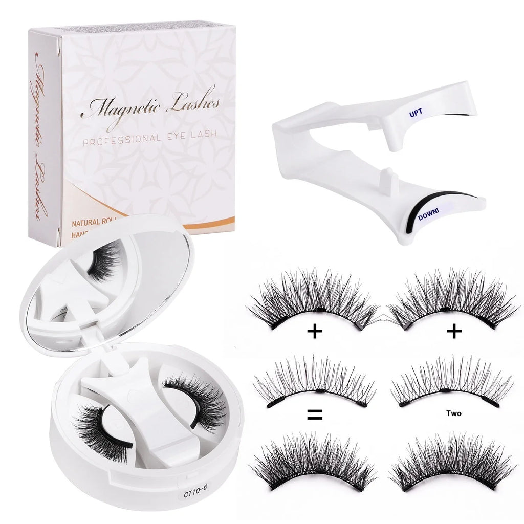 Portable integrated soap holder case made of chemical fiber holding a box of magnetic false eyelashes