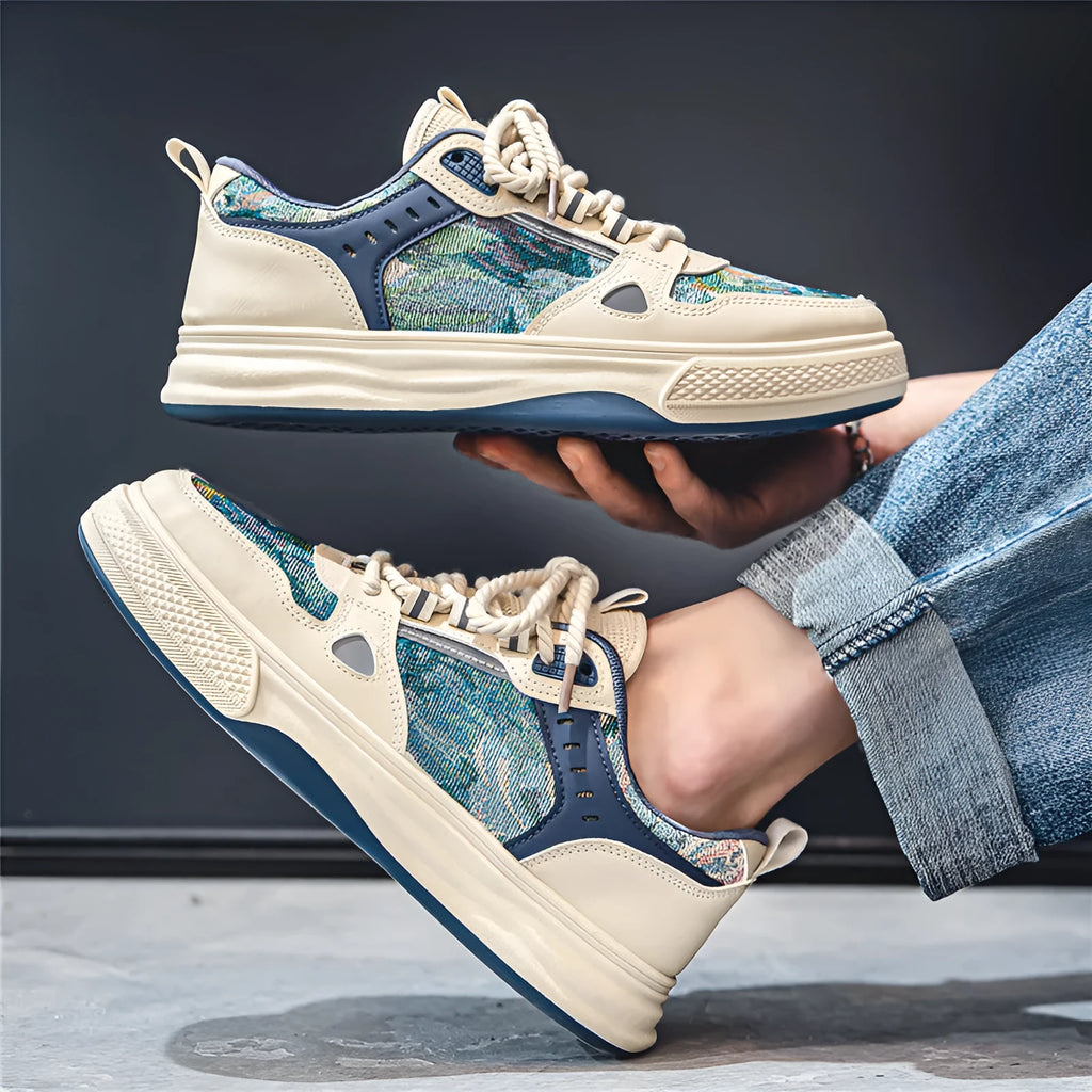 Men's canvas casual shoes in Milan green colour with round toe and flat heel design