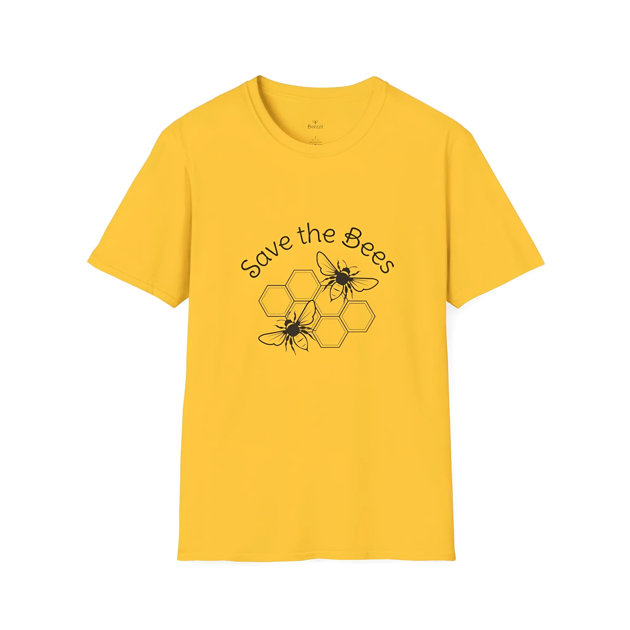 Yellow men's casual t-shirt with 3D digital printing and loose fit short sleeves