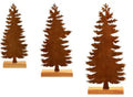 Set of three metal rusty Christmas tree elk decorations with American style iron finish