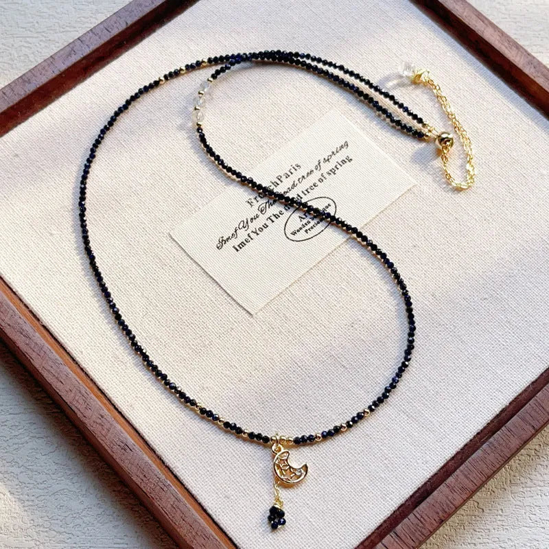 Blue sand stone three-ring bracelet for women with gold accents and multi-layer construction