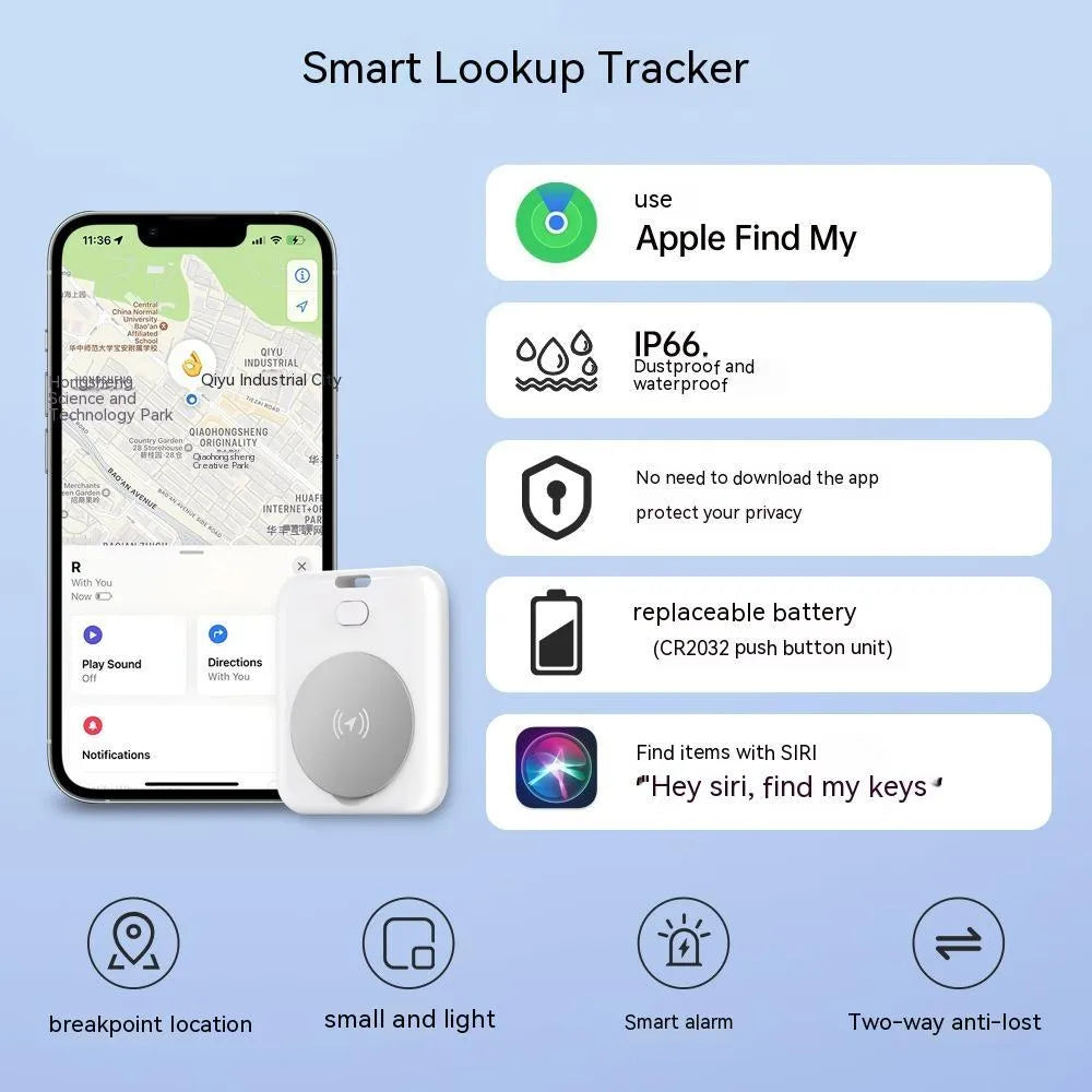 White ABS plastic pet tracking device with a compact, portable design.