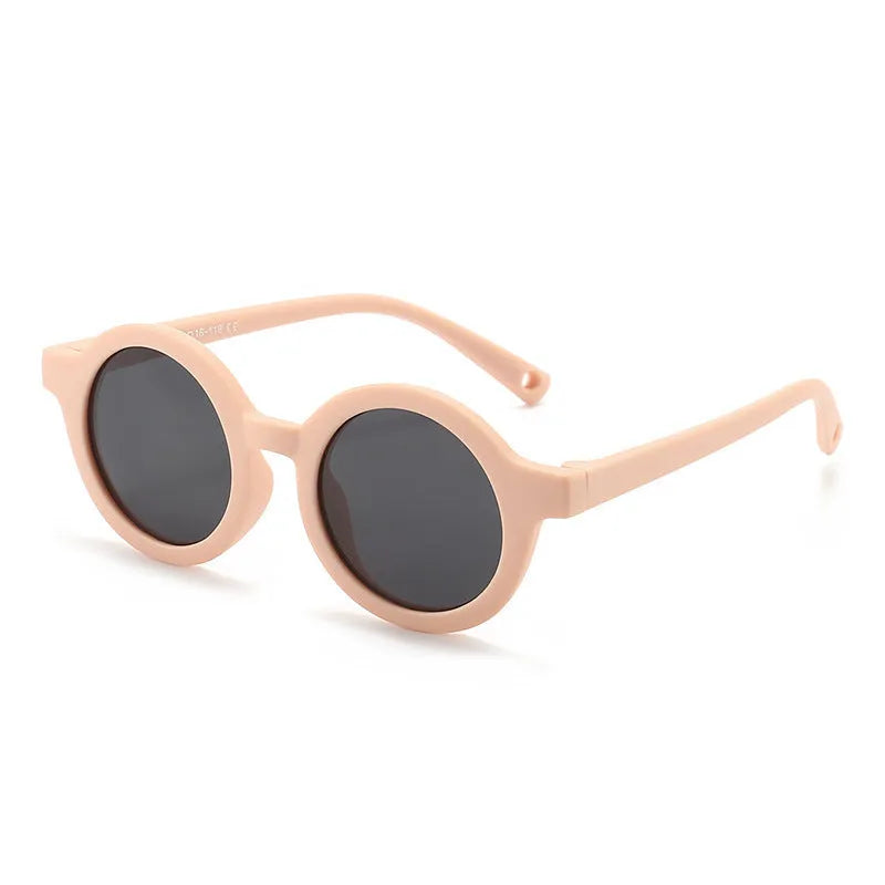 Children's UV400 polarized sunglasses with round frames for ages 0-3 years in multiple colour options
