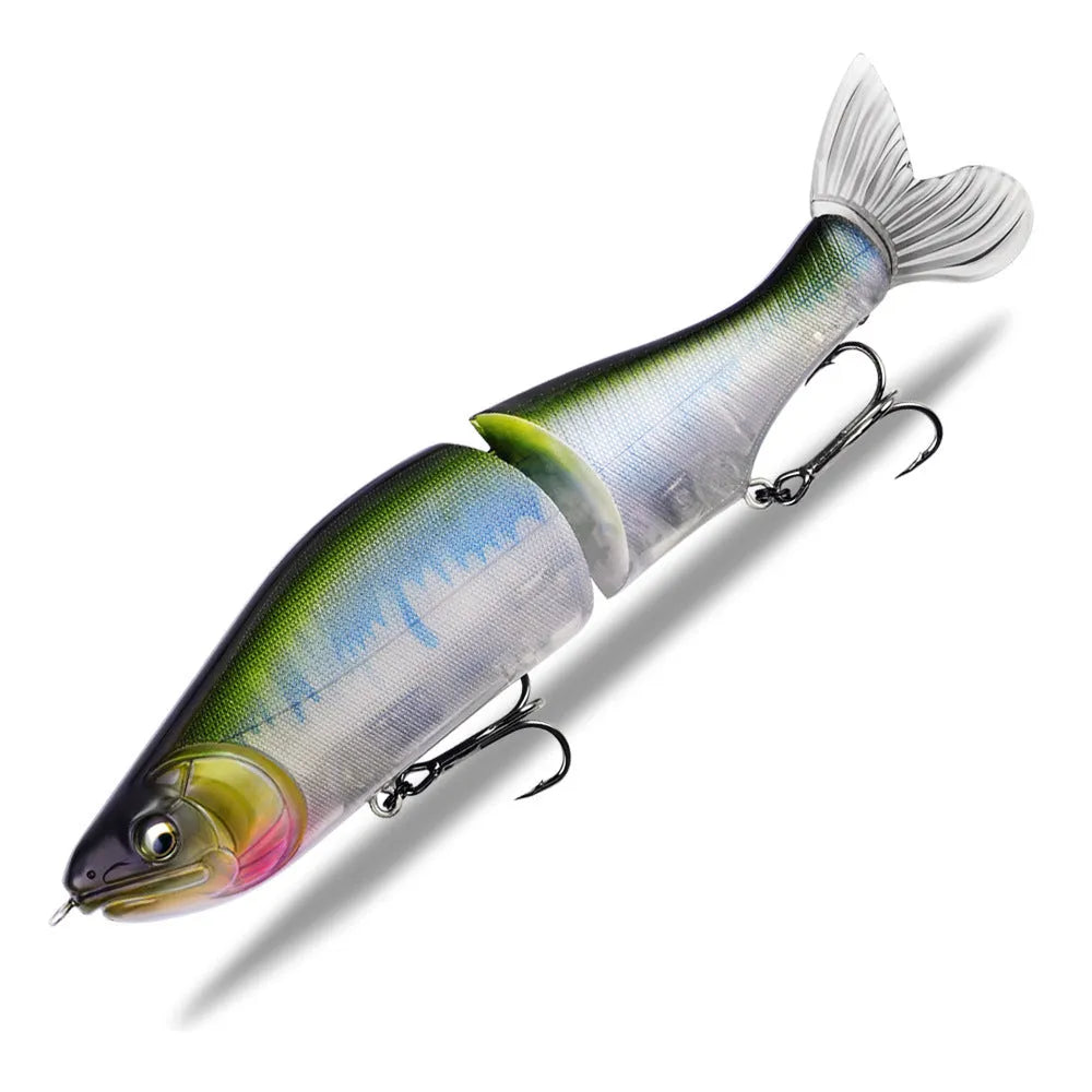 185mm hard plastic fashion tossing bass fishing swimming bait lure on a blue background.