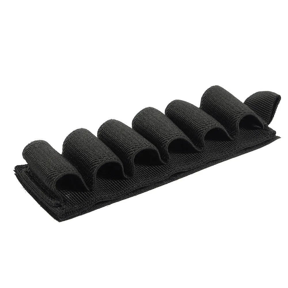 6-hole tactical storage sticker in 1000D nylon with six elastic loops, measuring 5 by 16.5 cm