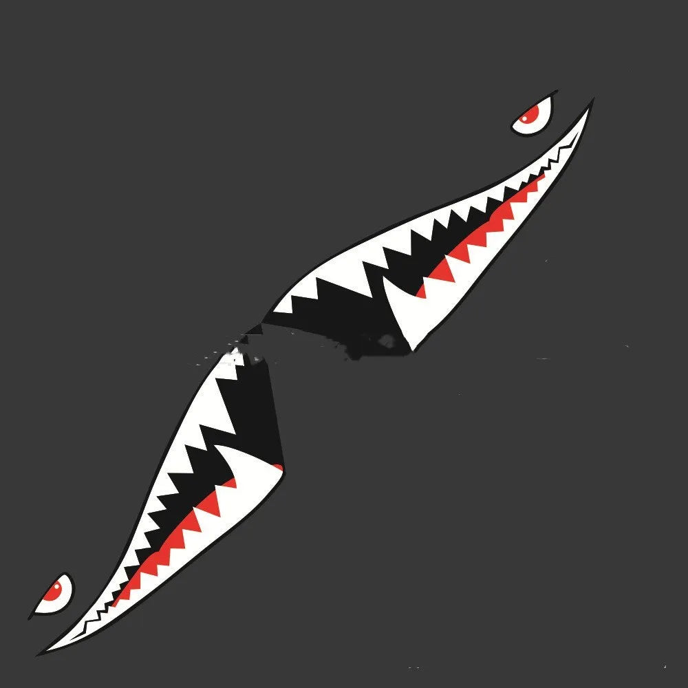 Shark-themed PVC body stickers for creative decoration and latte art projects