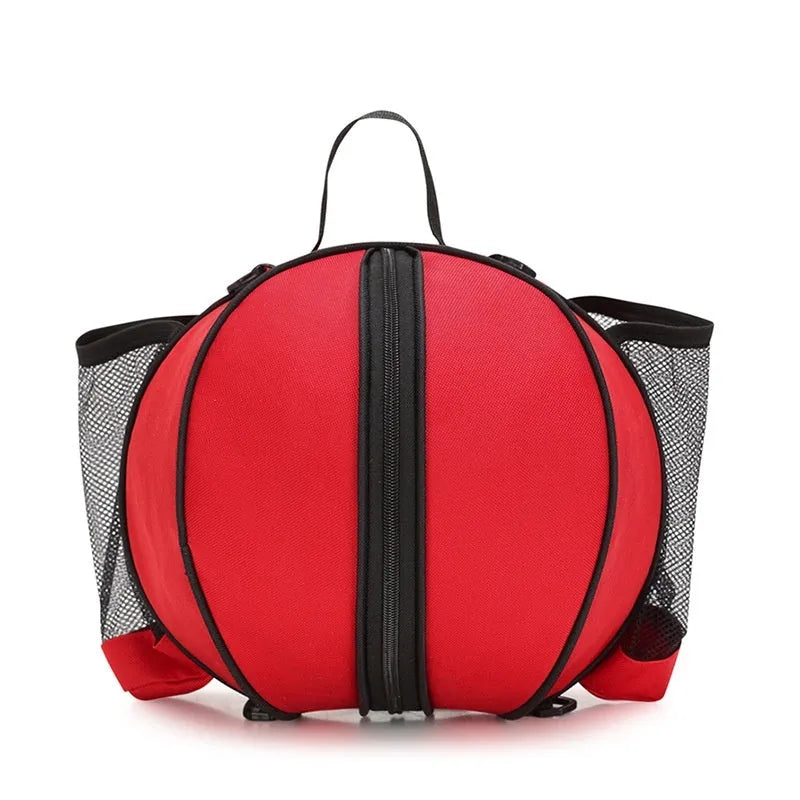 Oxford cloth basketball bag with 9L capacity shown in a colour option, featuring either one or two shoulder straps.