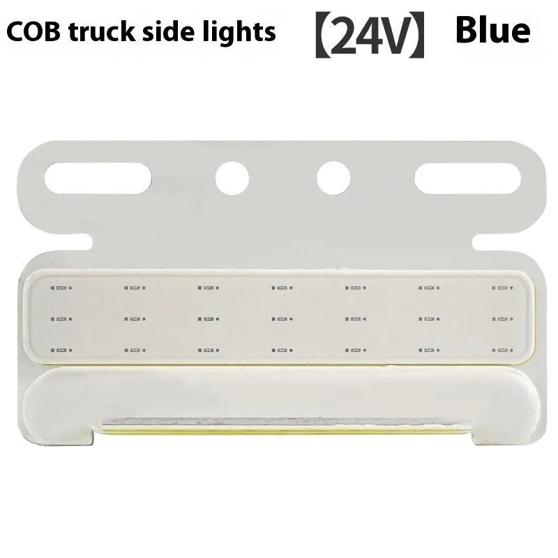 12V and 24V aluminium alloy COB LED truck side light in red, yellow, green, blue, and white colour options