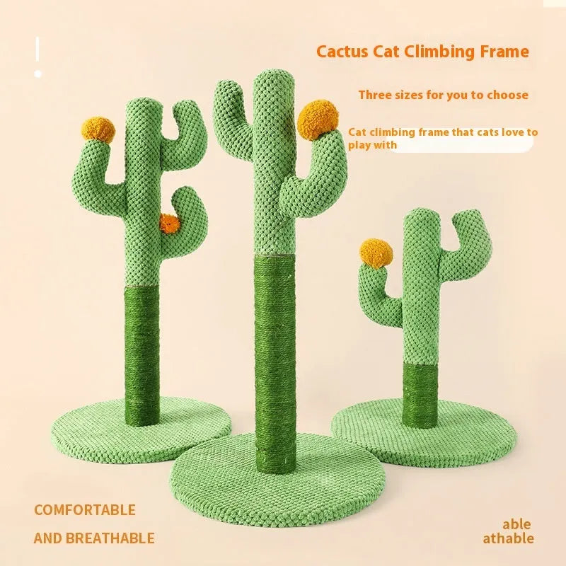 Masson cactus themed cat scratching post and climbing pole with sisal surface