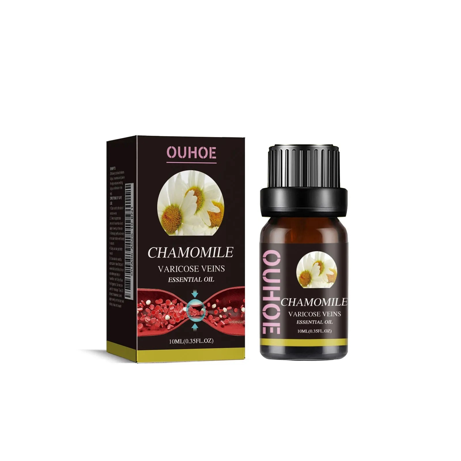 10ml bottle of chamomile leg essential oil for massage and topical application
