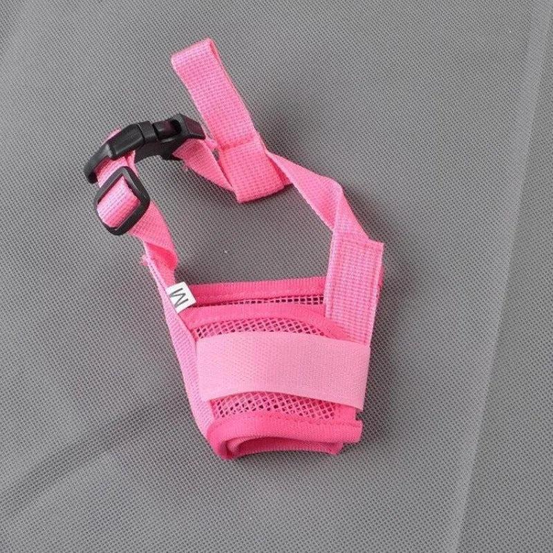 Adjustable plastic dog muzzle in multiple colours and sizes for safety and training