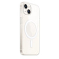 Transparent magnetic back cover phone case showing iPhone compatibility