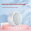 Plastic 2-in-1 nano glass epilator and foot skin remover device on a white background.