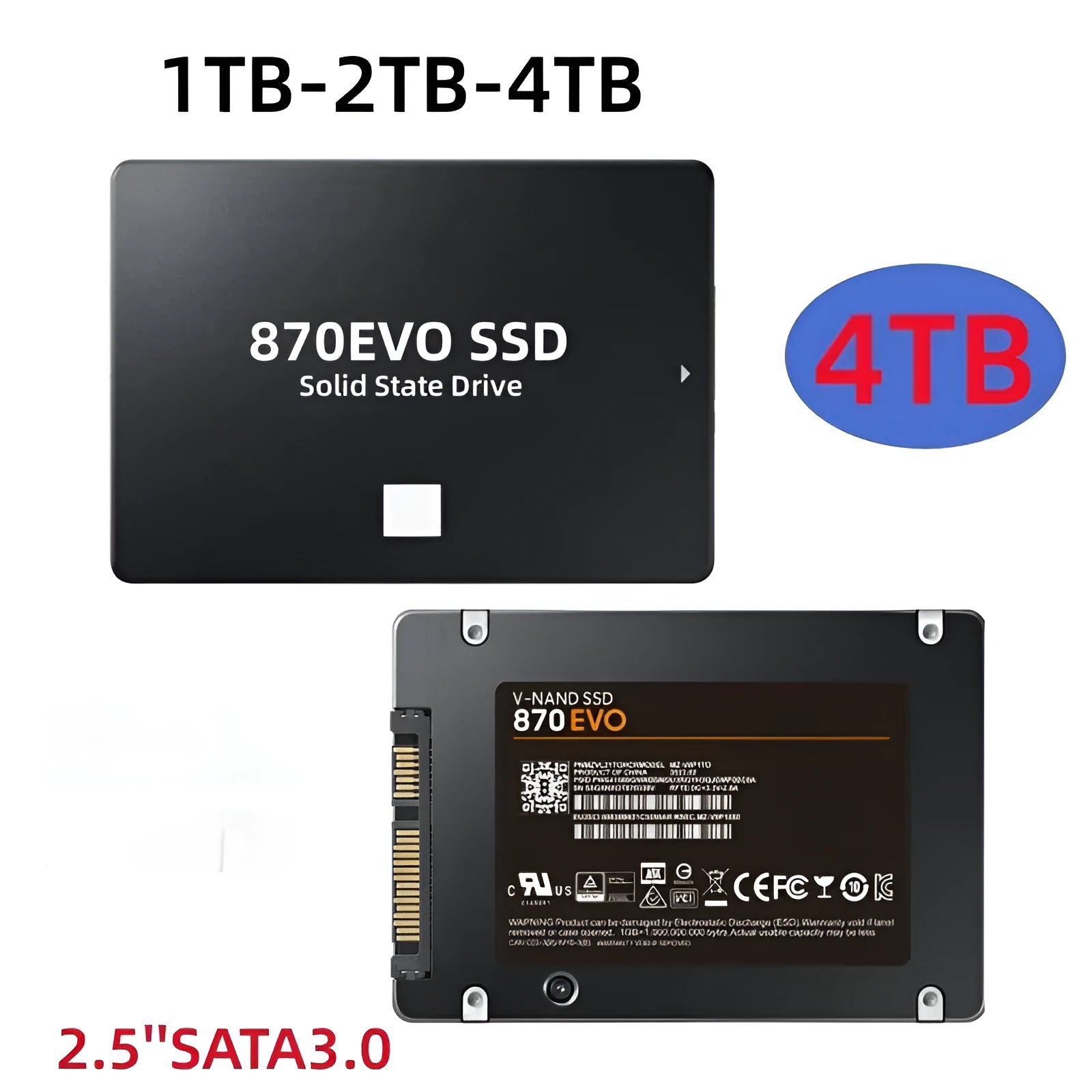 Samsung 870 EVO 2.5-inch SATA III internal solid state drive for PC and laptop storage upgrades.