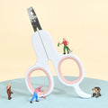 Professional grey pet nail clippers with curved tips and a rubber-coated handle for trimming cat and small dog claws.