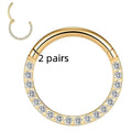 Seamless stainless steel nose ring in gold and black finishes with 316 grade material specification