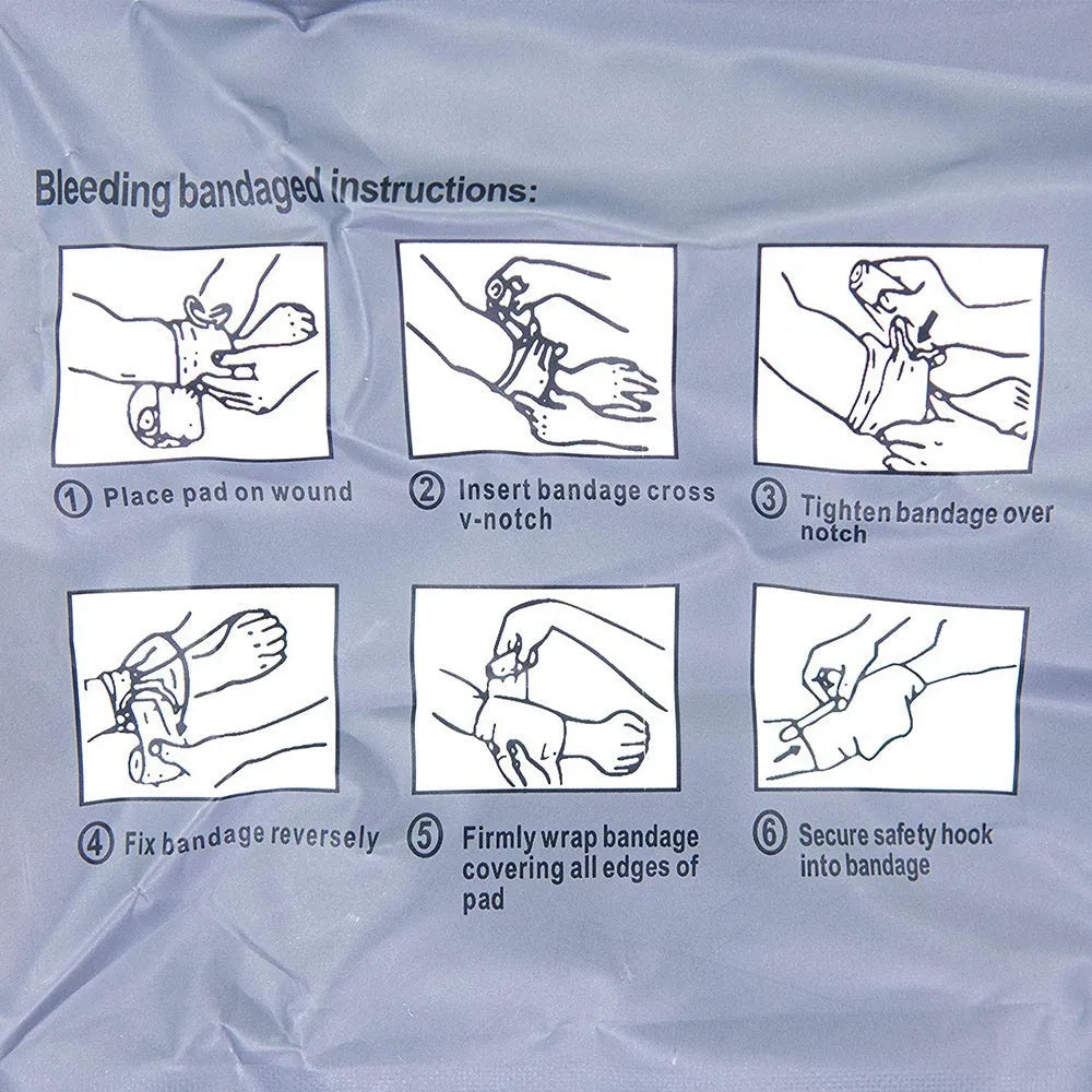 Outdoor haemostatic training bandage in 4 inch and 6 inch sizes