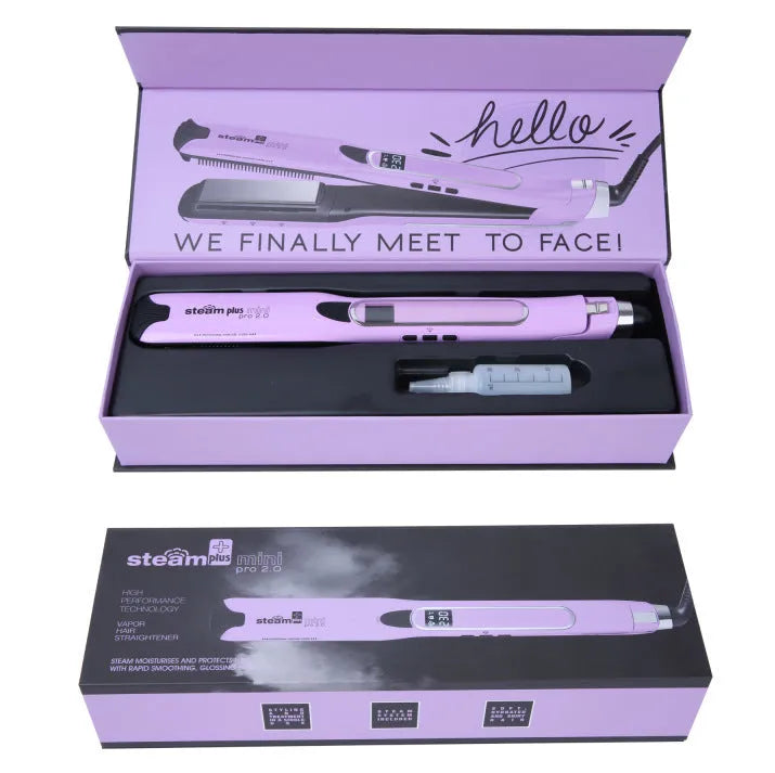 Mini steam splint spray hair straightener in three colour options for curling and straightening