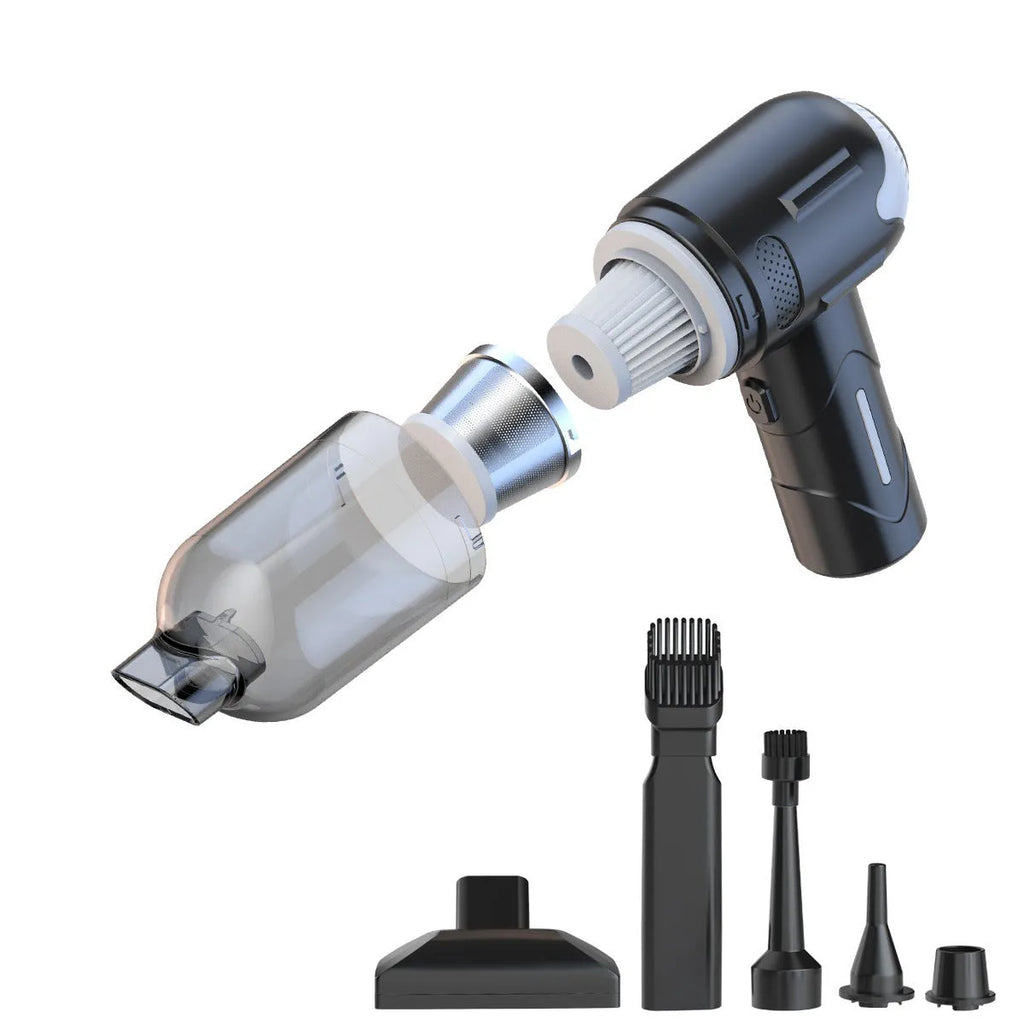 Handheld cordless pet hair vacuum cleaner with floor brush and nozzle attachments in Universal colour.