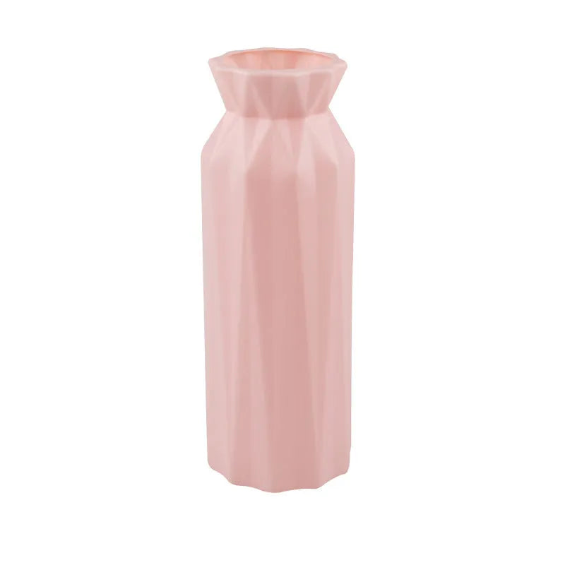Drop-resistant melamine vase in grey, green, pink, or white colours with 7.2 cm base diameter