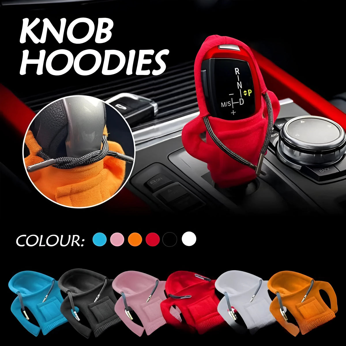 Dutch velvet car gear knob cover sleeve in multiple colours including black, red and blue