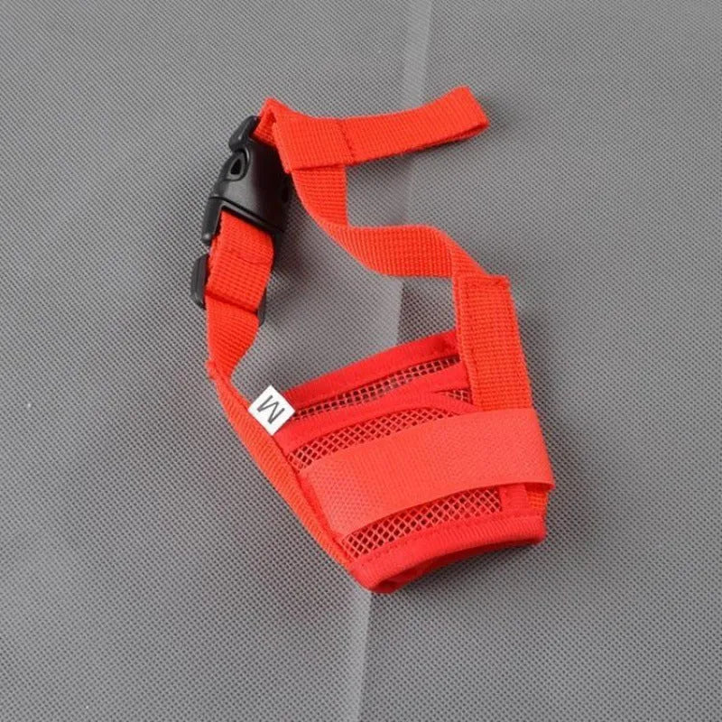 Adjustable plastic dog muzzle in multiple colours and sizes for safety and training