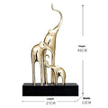 Fortune Bring Elephant resin decorative ornament in European style on a plain background.