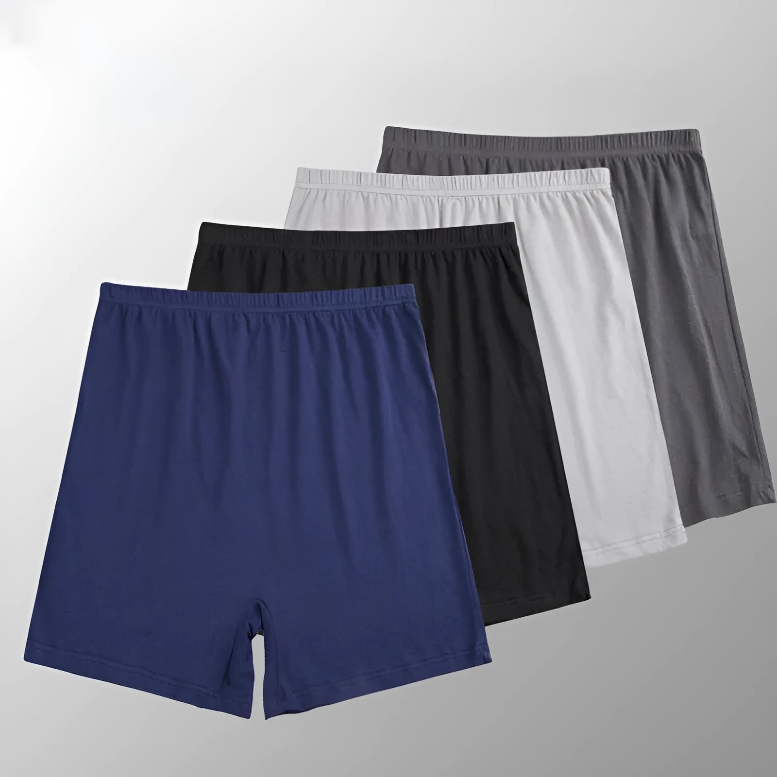 Men's solid colour high-waist boxers in modal fabric on a white background.