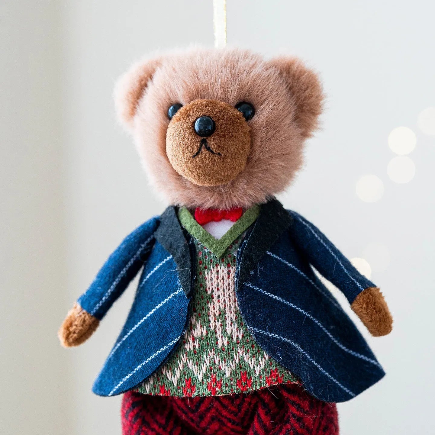 Cartoon couple plush bear doll set with gentleman bear and princess bear in cloth material