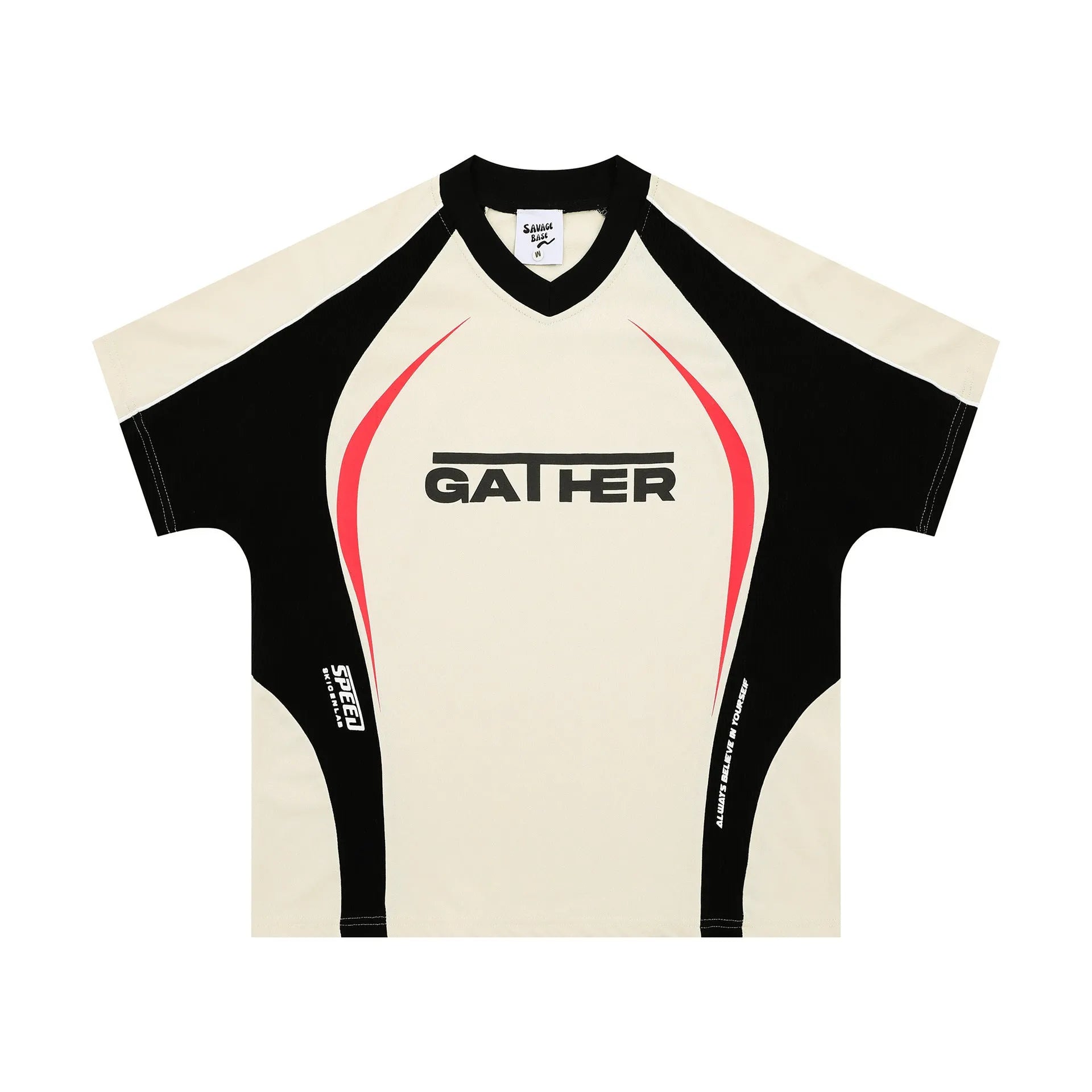 Men's loose fit t-shirt with colour matching letters print in black or apricot colour