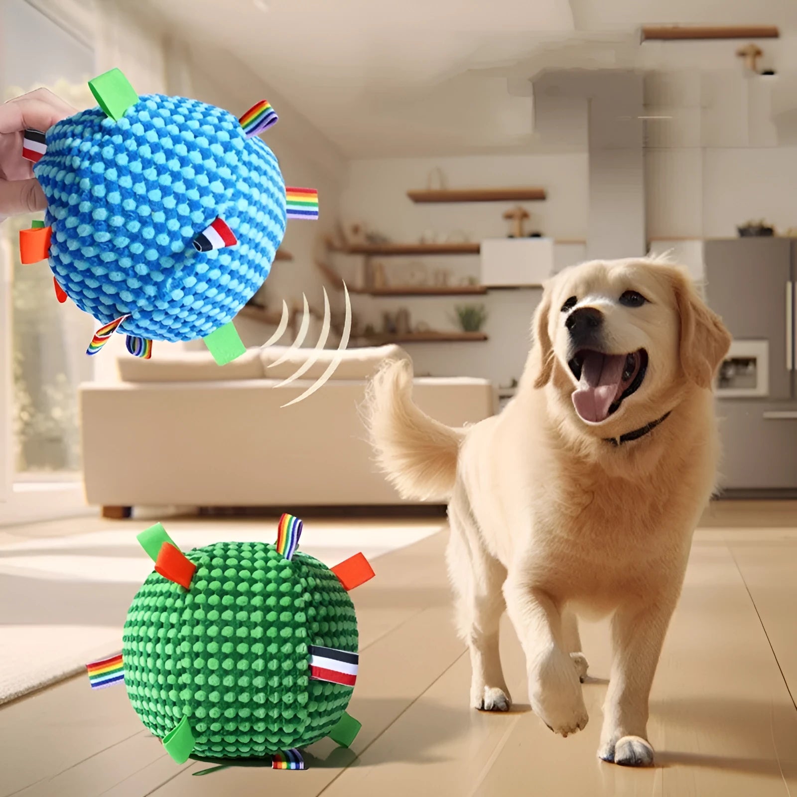 Blue pineapple lattice dog ball ring toy with a 17cm diameter for chewing and rolling