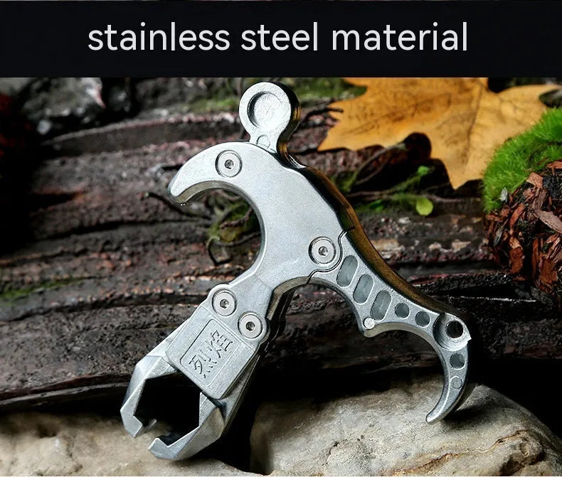 Zinc alloy archery release aid with two-axis harpoon clip and stainless steel components