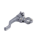 Motorcycle clutch lever in aluminium alloy with two-finger design shown in multiple colour options