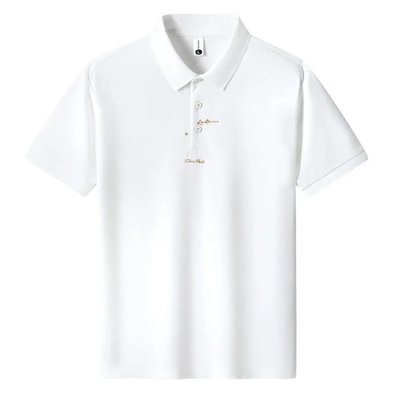 Men's casual cotton loose fit short sleeve t-shirt with a letters print, shown in multiple colours.