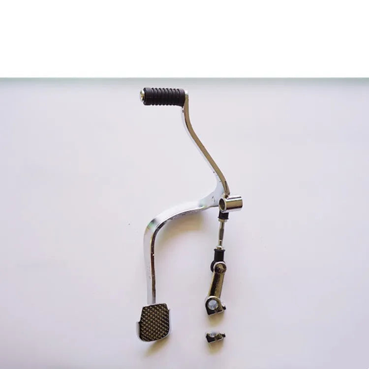 Motorcycle gear lever for GS125 with 300mm shaft showing coarse teeth on one side and fine teeth on the other