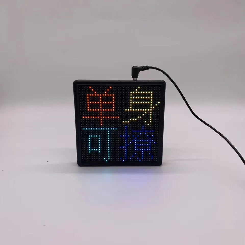 32x32 resolution wireless Bluetooth LED car display screen with aluminium frame