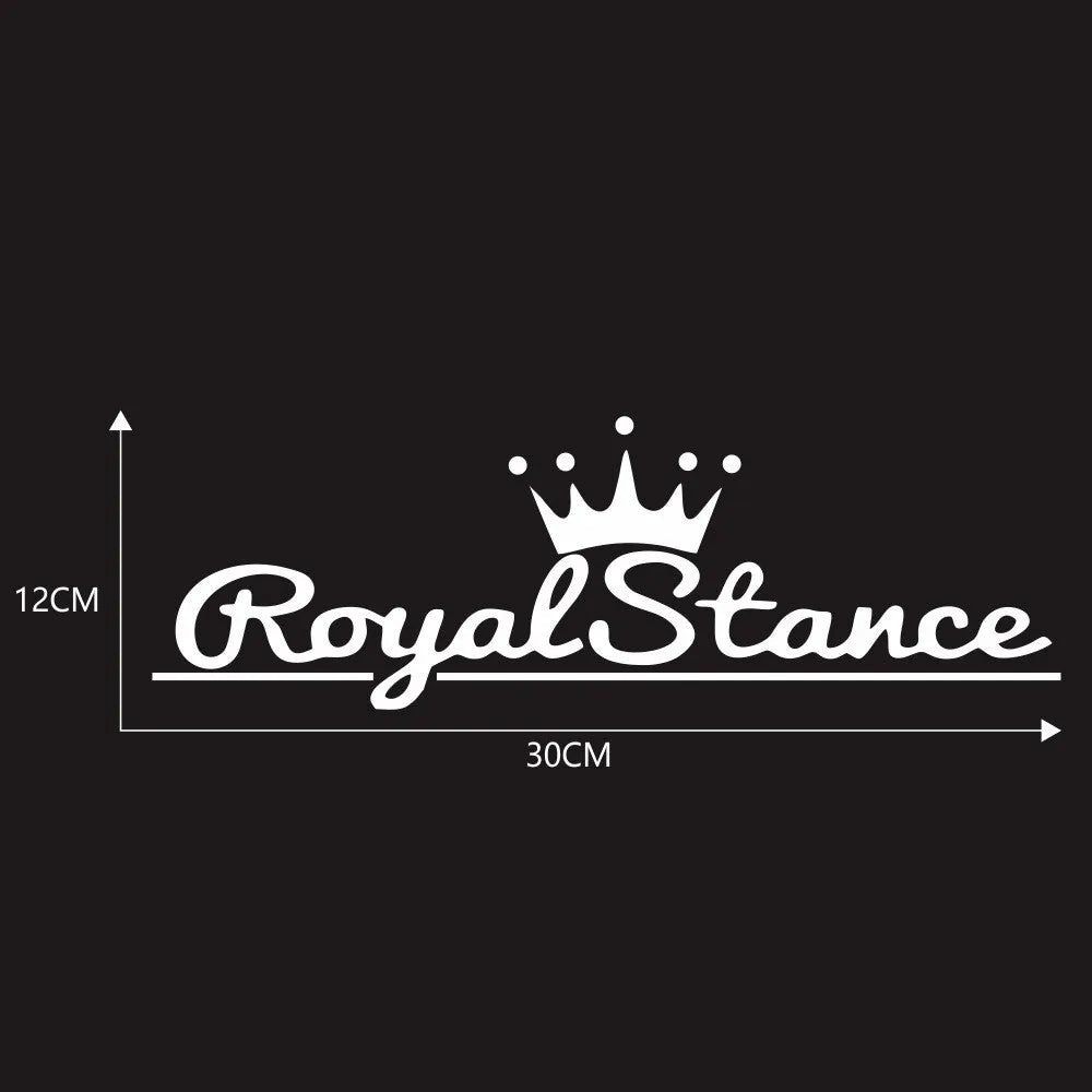 Reflective colourful vinyl crown car sticker measuring 30cm by 12cm for vehicle decoration