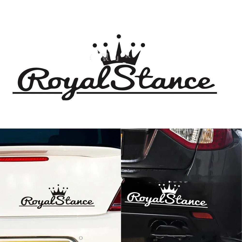 Reflective colourful vinyl crown car sticker measuring 30cm by 12cm for vehicle decoration