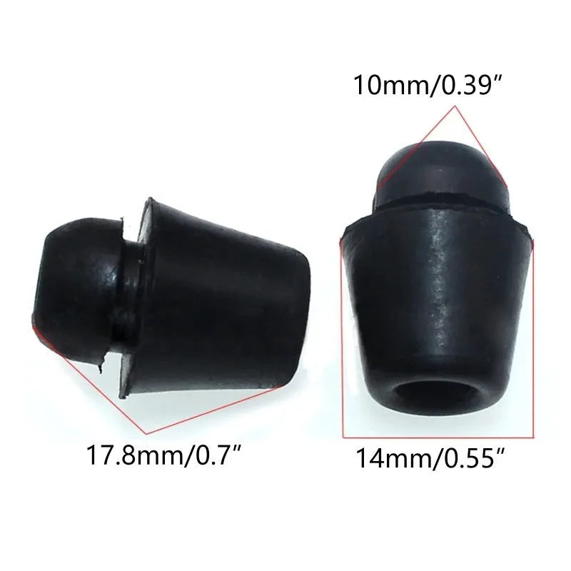 10 black rubber automotive damping clips for universal vehicle vibration reduction