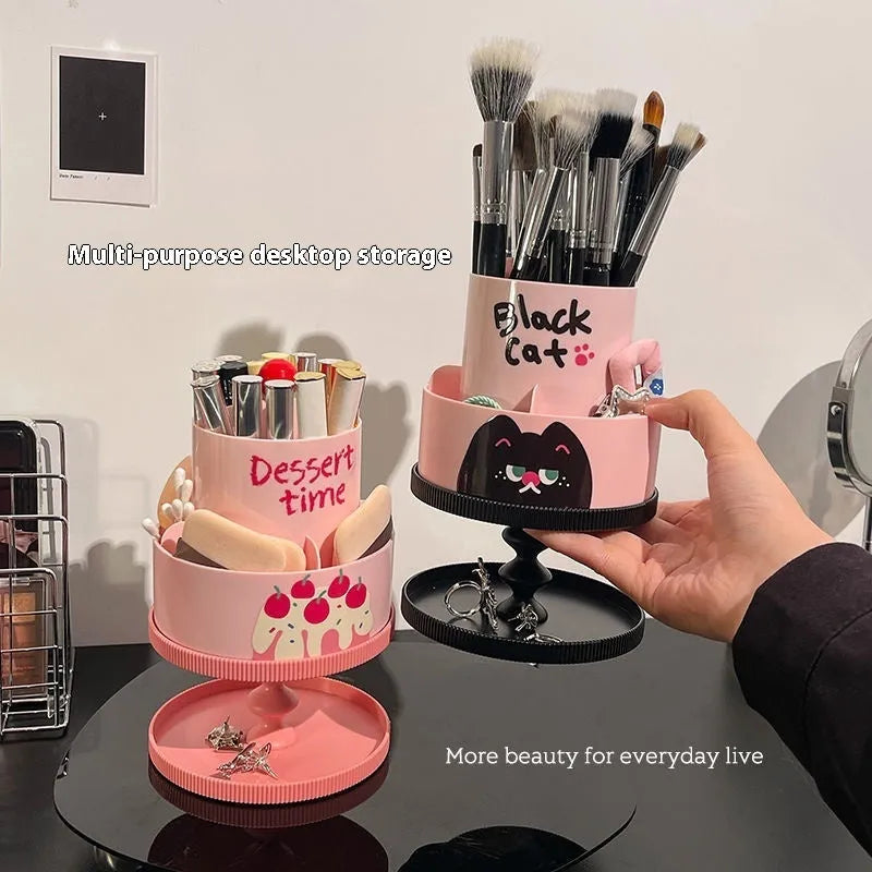 Rotating cosmetic brush storage barrel with 18 litre capacity in Japanese style design