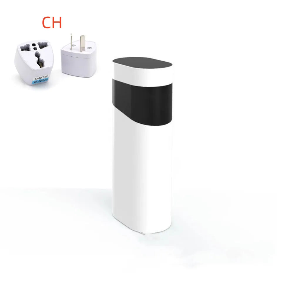 Small black or green desktop instant water dispenser with digital display and nano heating film.
