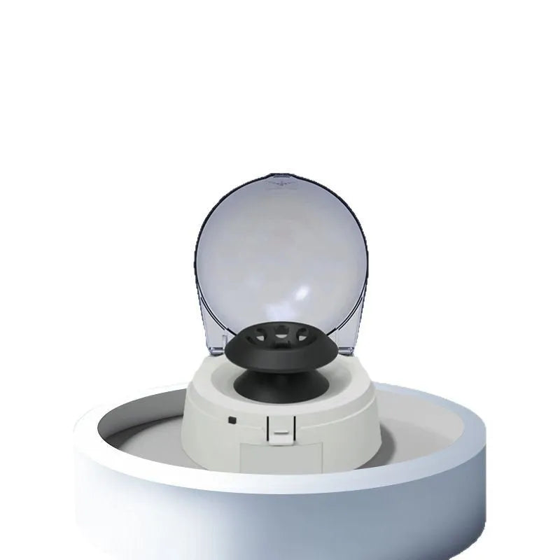 Mini laboratory centrifuge with electric operation and compact dimensions