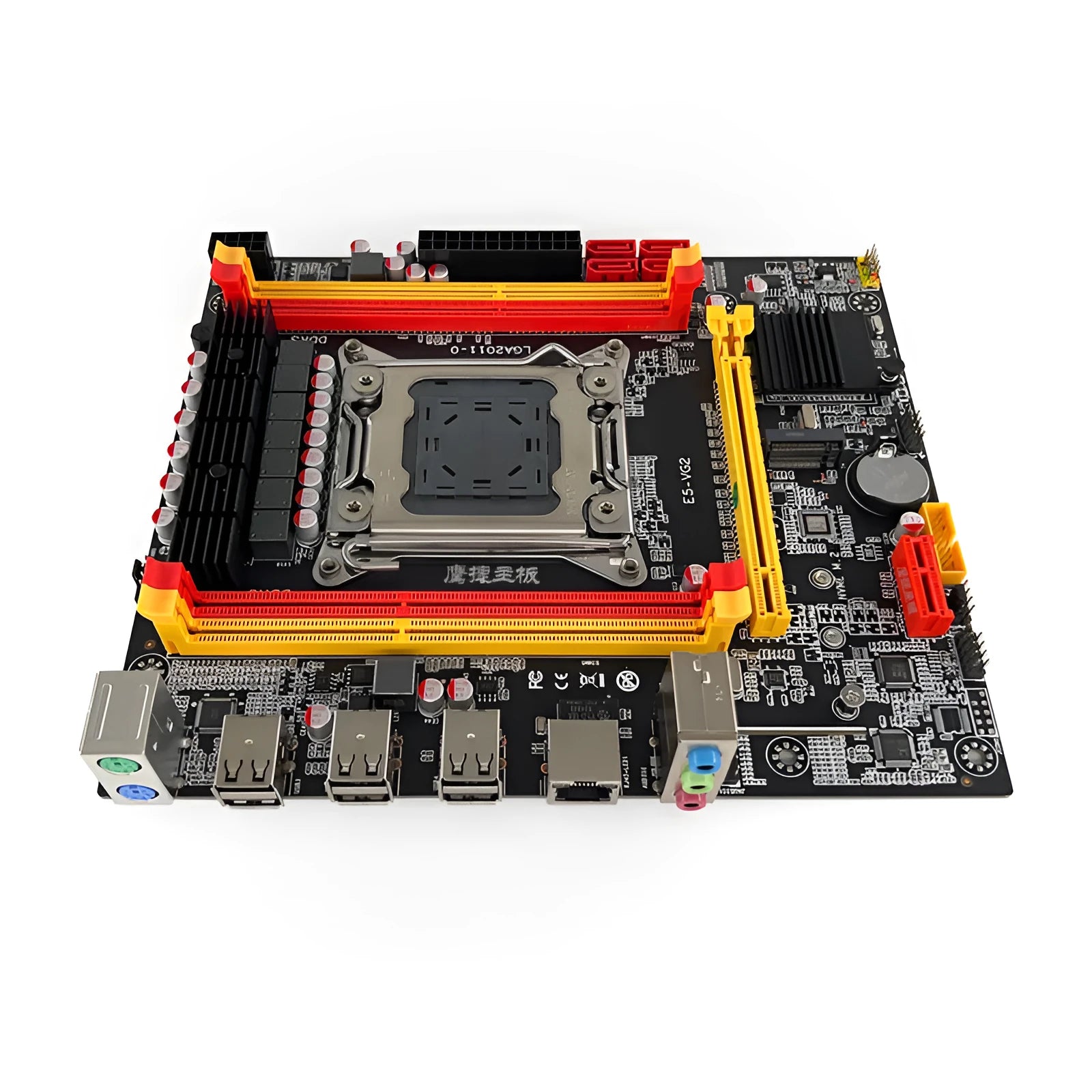 X79-VG2 desktop motherboard for LGA 2011 CPUs with PCIe slot, DDR3 RAM slots, and SATA ports.