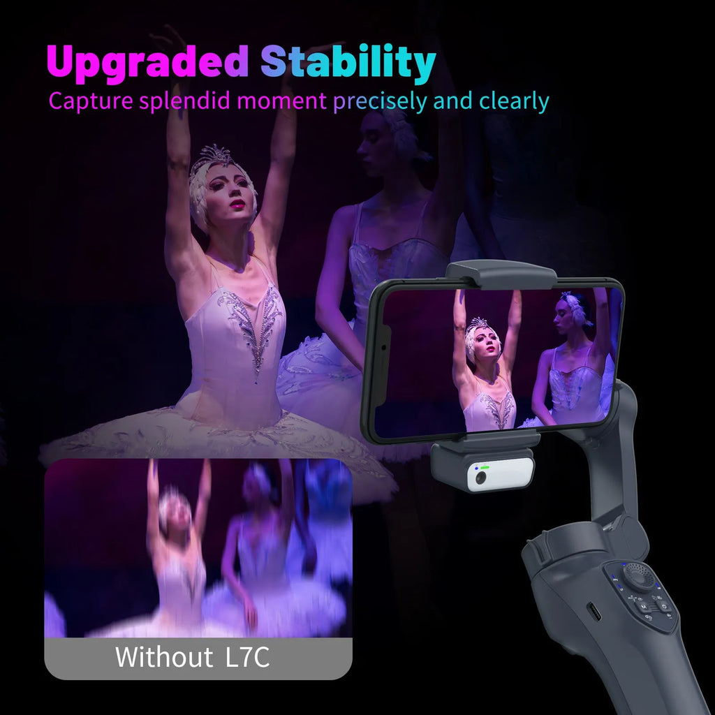 RK series folding handheld gimbal stabiliser in gun colour with USB charging port