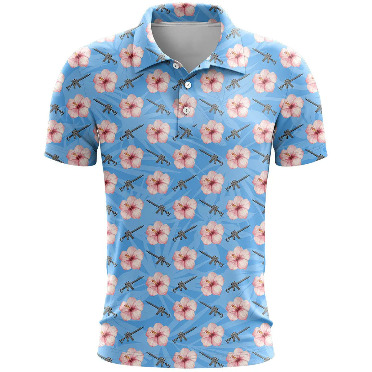 Men's 3D printed sports short sleeve top in loose fit with bird eye cloth fabric