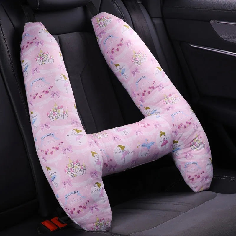 55x70cm car headrest pillow with cartoon pattern and pearl cotton filling