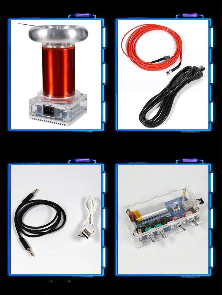 Solid State Tesla Coil driver board unit with controller for generating 20cm music-reactive lightning arcs.