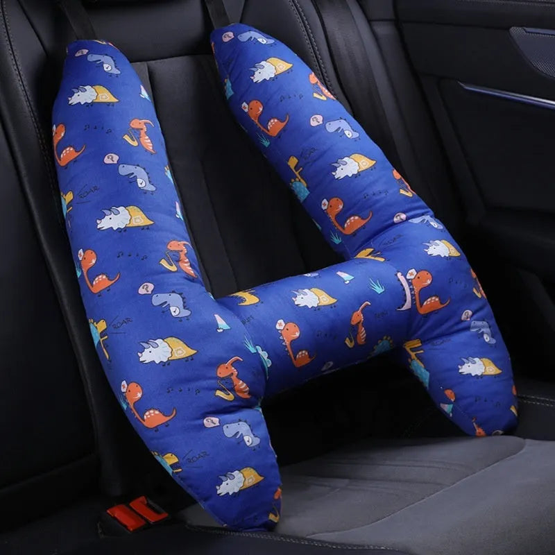 55x70cm car headrest pillow with cartoon pattern and pearl cotton filling