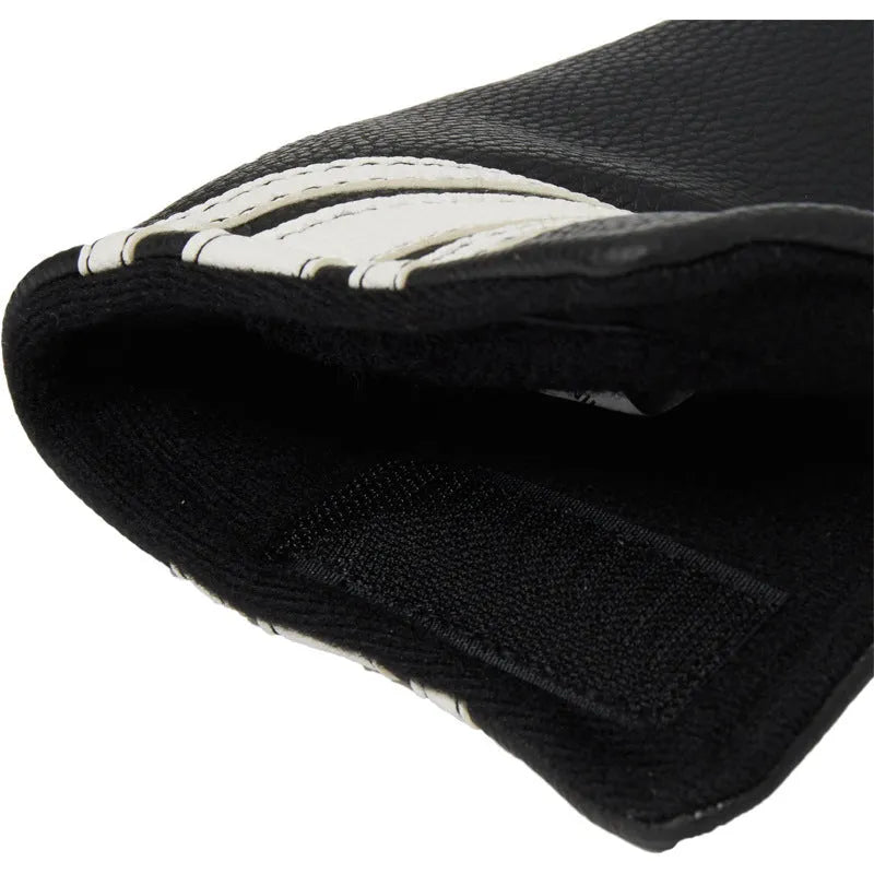 Black PU leather golf club head cover push rod case for driver woods irons protection